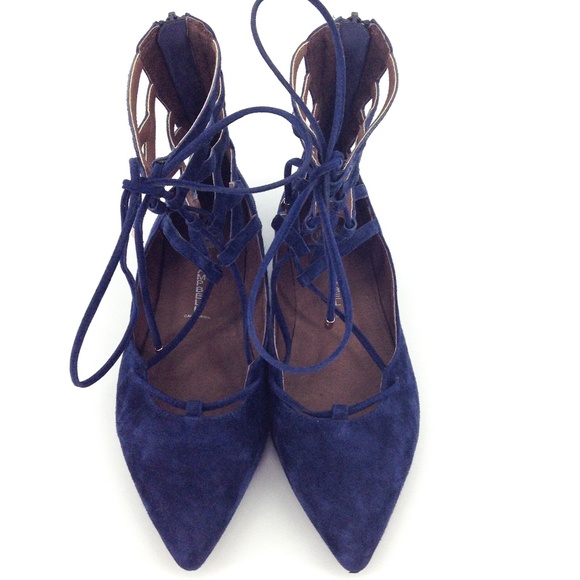 JEFFREY CAMPBELL Atrium Suede Lace-Up Flats - Picture 2 of 9